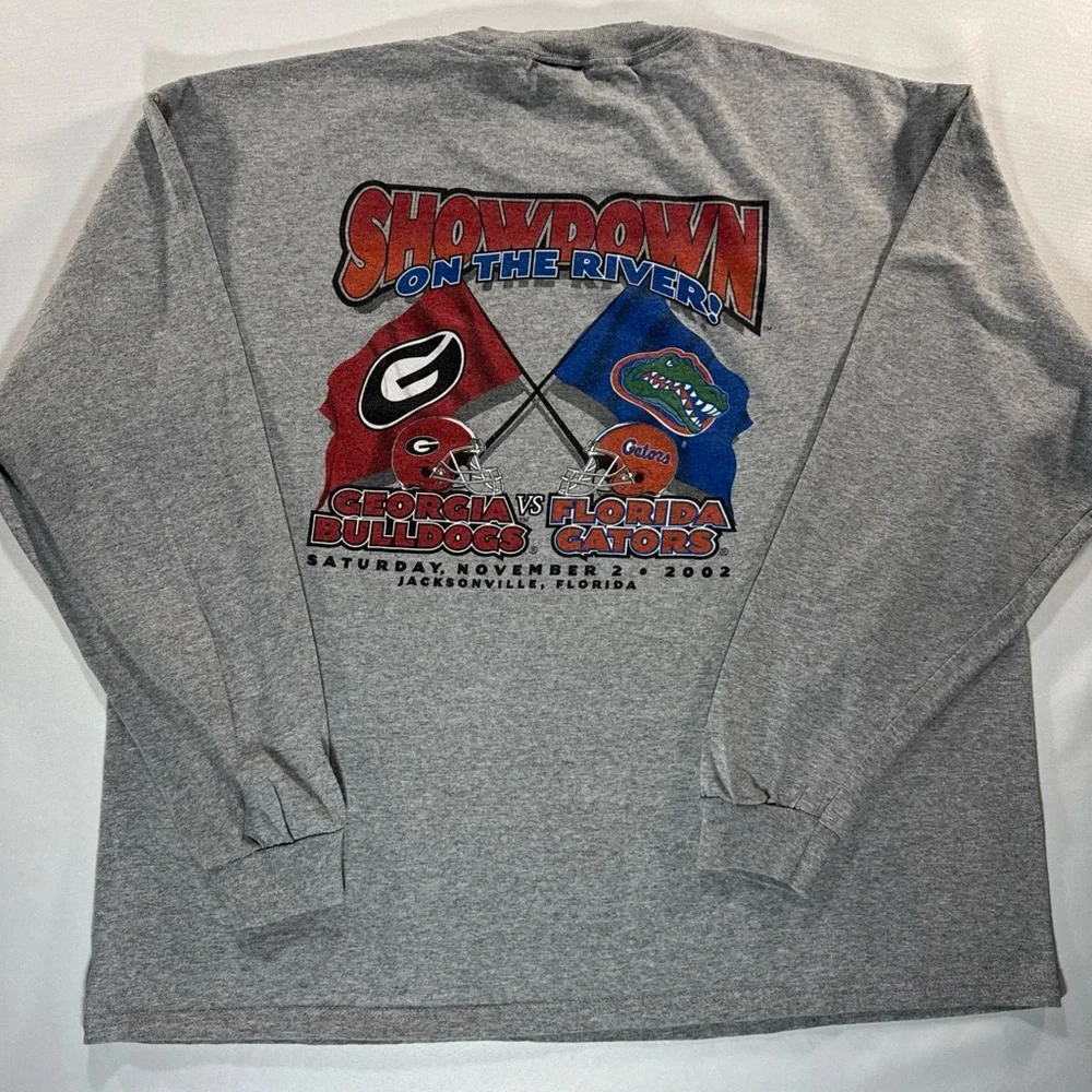 Vintage Y2K Georgia Bulldogs vs. Florida Gators Rival 2002 Graphic XL LS T-Shirt - Picture 5 of 7